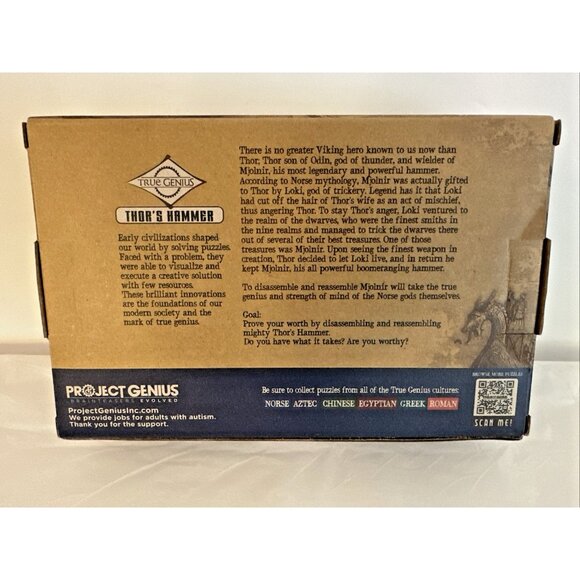 THOR’S HAMMER Wooden Puzzle 3 Star Difficulty By True Genius Learning New Sealed - Picture 6 of 7